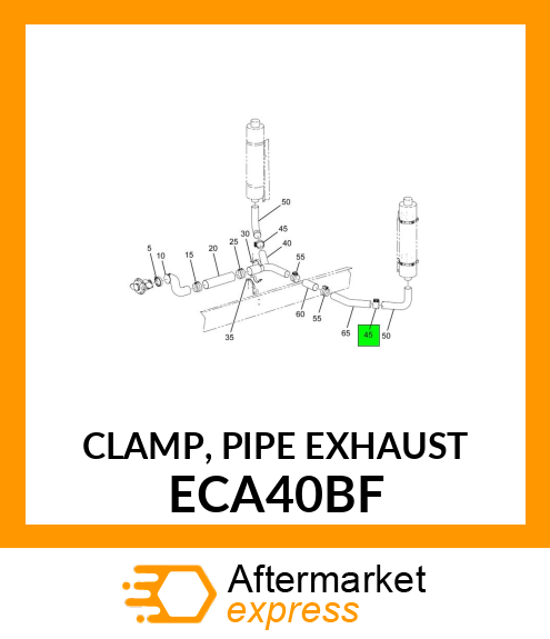 CLAMP, PIPE EXHAUST ECA40BF