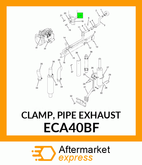 CLAMP, PIPE EXHAUST ECA40BF
