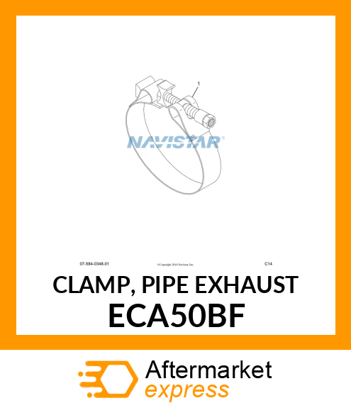 CLAMP, PIPE EXHAUST ECA50BF