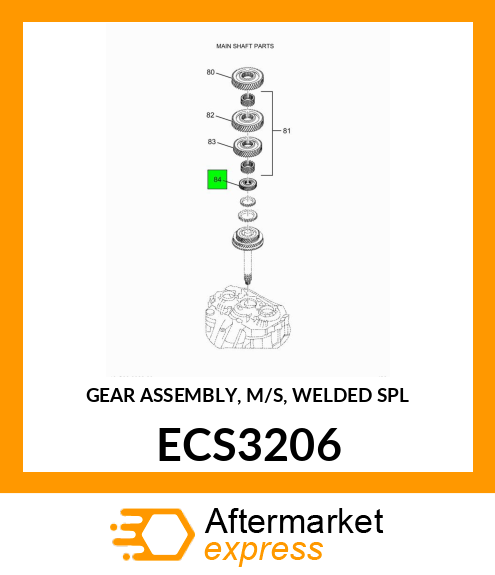 GEAR ASSEMBLY, M/S, WELDED SPL ECS3206