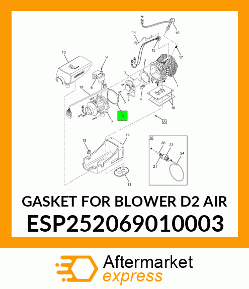 GASKET FOR BLOWER D2 AIR ESP252069010003