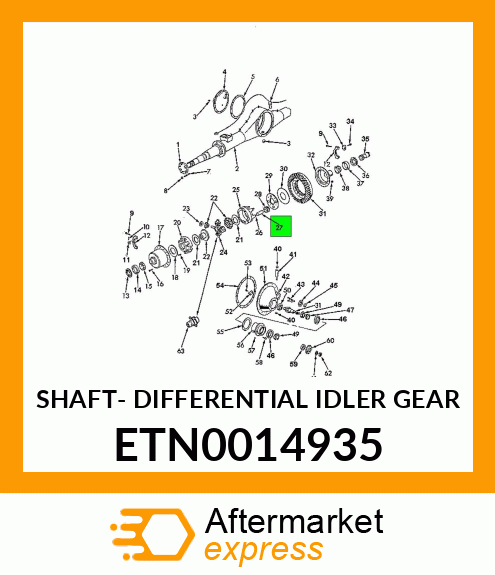 SHAFT- DIFFERENTIAL IDLER GEAR ETN0014935