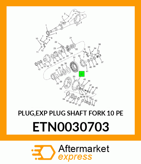 PLUG,EXP PLUG SHAFT FORK 10 PE ETN0030703