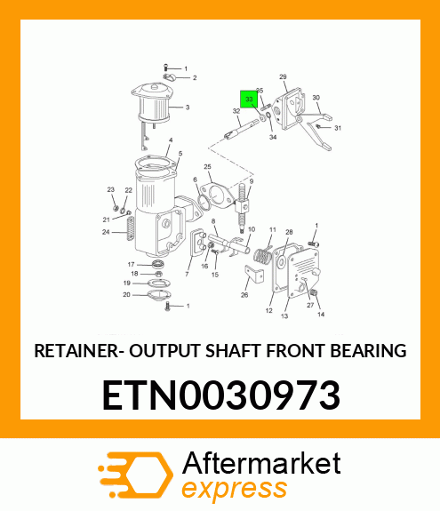 RETAINER- OUTPUT SHAFT FRONT BEARING ETN0030973