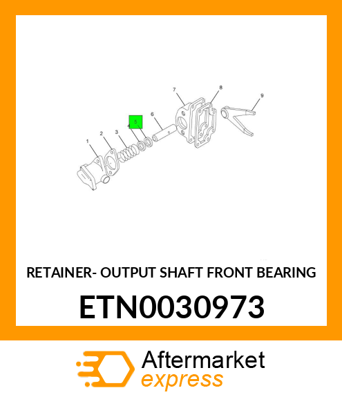 RETAINER- OUTPUT SHAFT FRONT BEARING ETN0030973