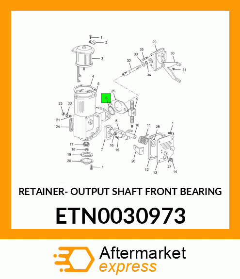 RETAINER- OUTPUT SHAFT FRONT BEARING ETN0030973