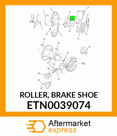 ROLLER, BRAKE SHOE ETN0039074