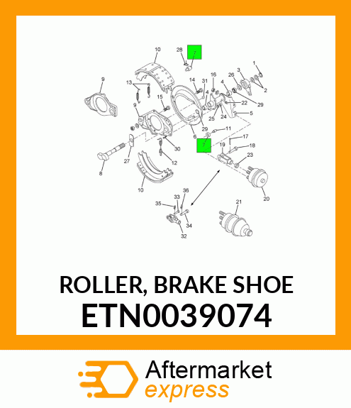 ROLLER, BRAKE SHOE ETN0039074