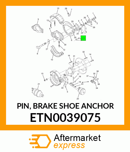 PIN, BRAKE SHOE ANCHOR ETN0039075