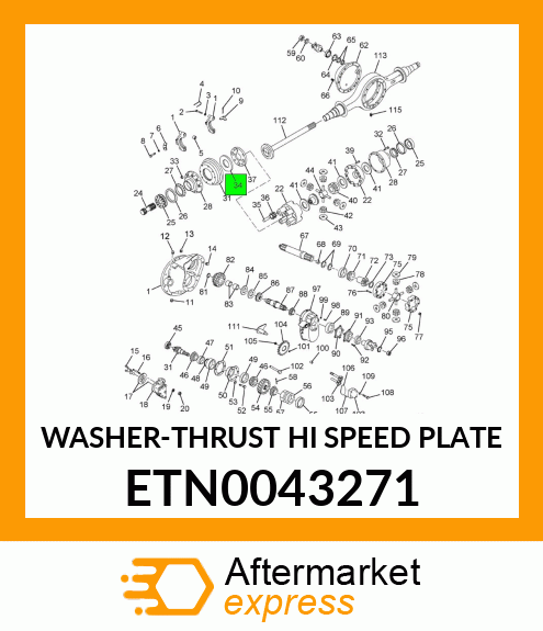 WASHER-THRUST HI SPEED PLATE ETN0043271