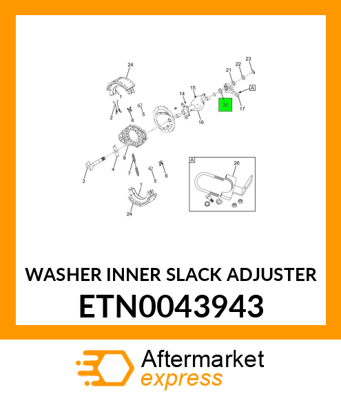 WASHER INNER SLACK ADJUSTER ETN0043943