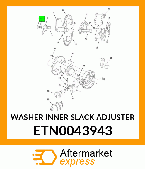 WASHER INNER SLACK ADJUSTER ETN0043943