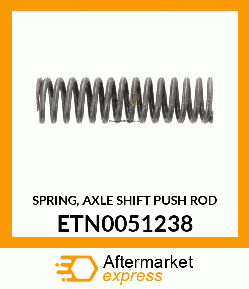 SPRING, AXLE SHIFT PUSH ROD ETN0051238