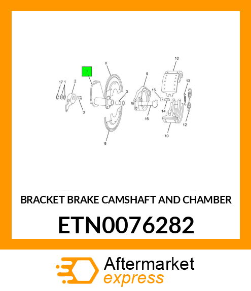 BRACKET BRAKE CAMSHAFT AND CHAMBER ETN0076282