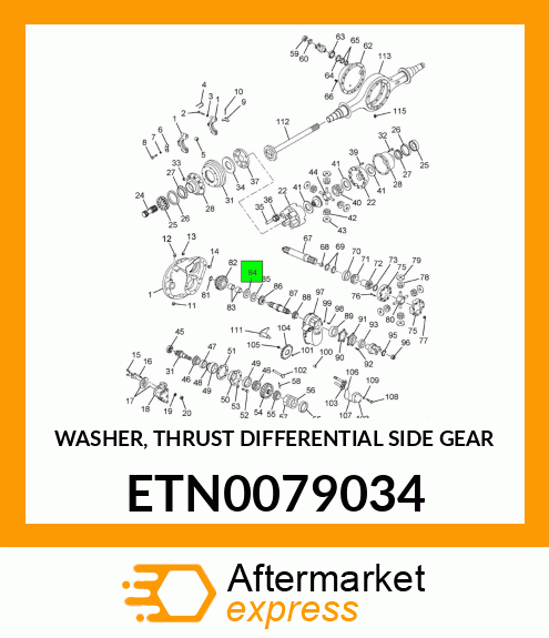 WASHER, THRUST DIFFERENTIAL SIDE GEAR ETN0079034