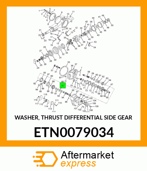 WASHER, THRUST DIFFERENTIAL SIDE GEAR ETN0079034