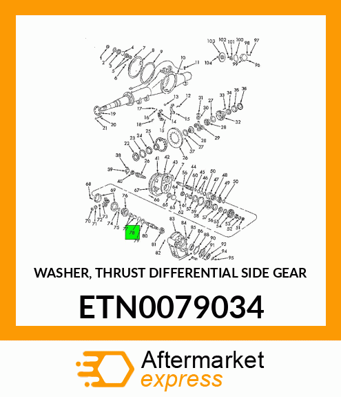 WASHER, THRUST DIFFERENTIAL SIDE GEAR ETN0079034