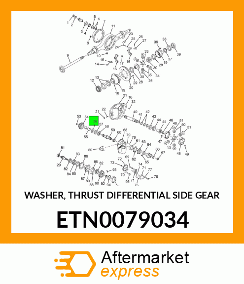 WASHER, THRUST DIFFERENTIAL SIDE GEAR ETN0079034