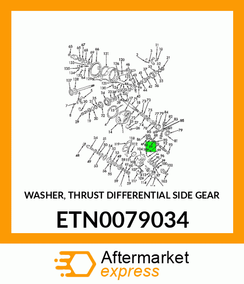 WASHER, THRUST DIFFERENTIAL SIDE GEAR ETN0079034