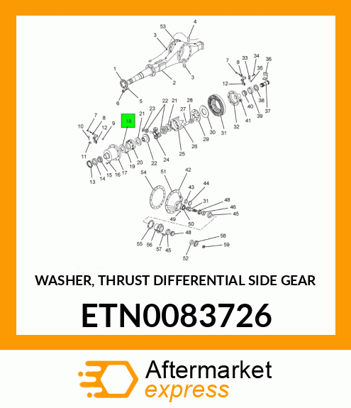 WASHER, THRUST DIFFERENTIAL SIDE GEAR ETN0083726