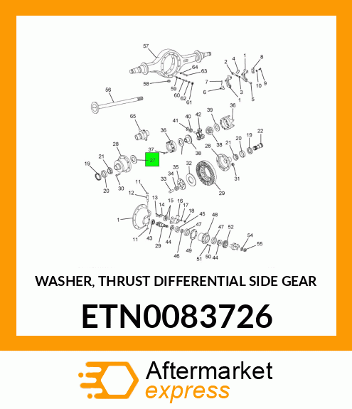 WASHER, THRUST DIFFERENTIAL SIDE GEAR ETN0083726