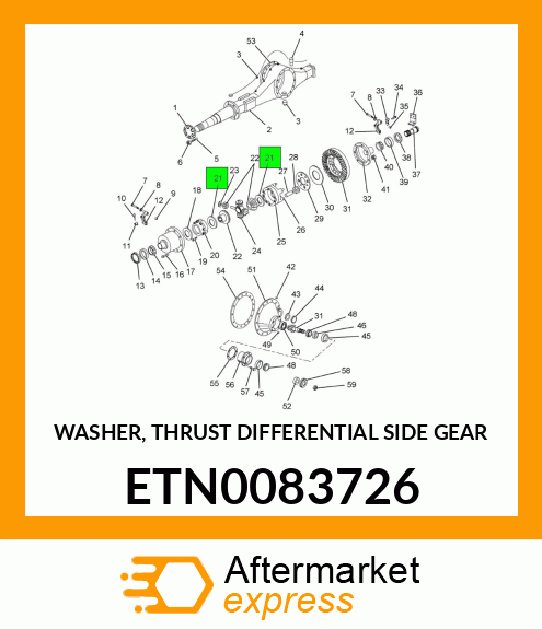 WASHER, THRUST DIFFERENTIAL SIDE GEAR ETN0083726