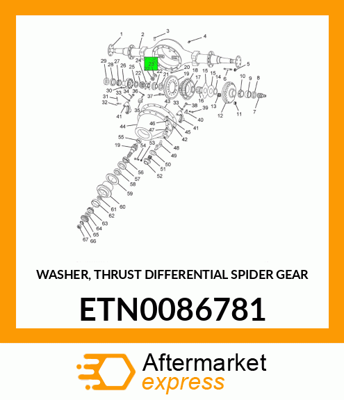 WASHER, THRUST DIFFERENTIAL SPIDER GEAR ETN0086781