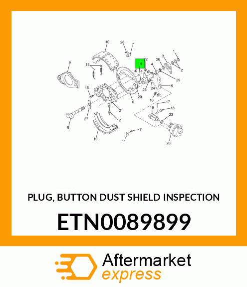 PLUG, BUTTON DUST SHIELD INSPECTION ETN0089899