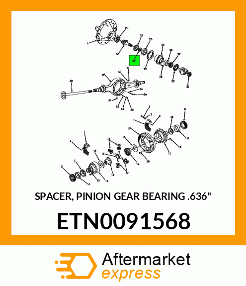 SPACER, PINION GEAR BEARING .636" ETN0091568