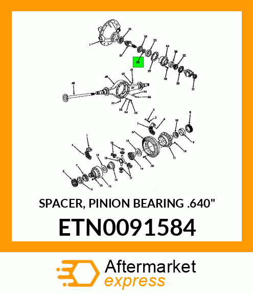 SPACER, PINION BEARING .640" ETN0091584