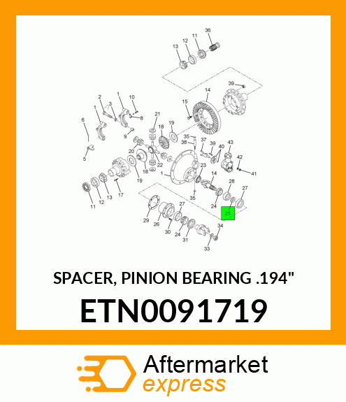 SPACER, PINION BEARING .194" ETN0091719