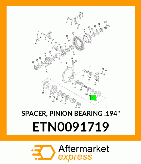 SPACER, PINION BEARING .194" ETN0091719