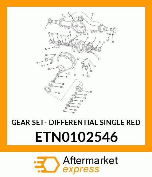 GEAR SET- DIFFERENTIAL SINGLE RED ETN0102546