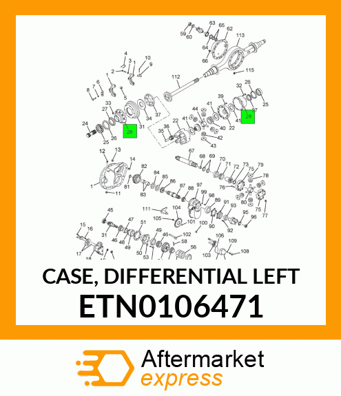 CASE, DIFFERENTIAL LEFT ETN0106471