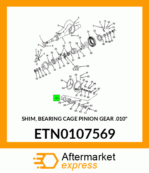 SHIM, BEARING CAGE PINION GEAR .010" ETN0107569