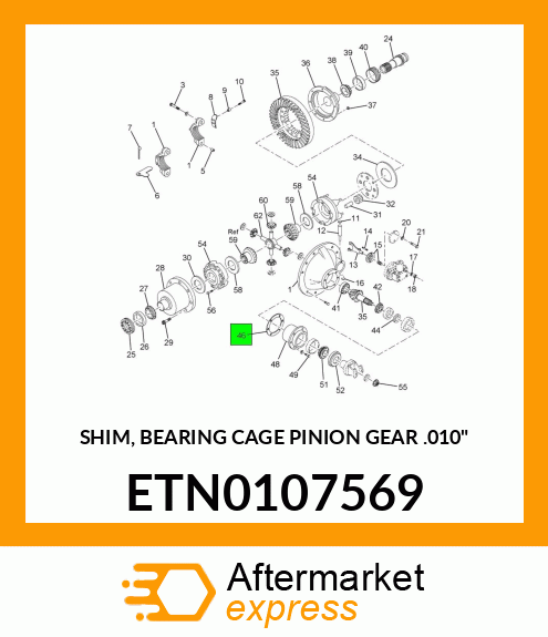 SHIM, BEARING CAGE PINION GEAR .010" ETN0107569