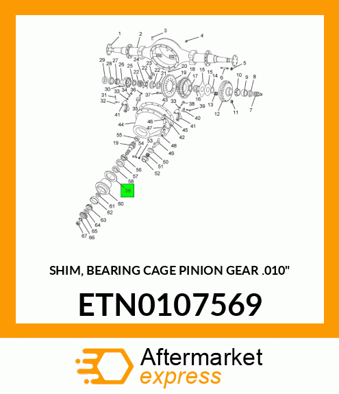 SHIM, BEARING CAGE PINION GEAR .010" ETN0107569