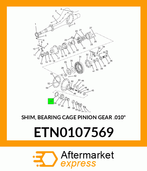 SHIM, BEARING CAGE PINION GEAR .010" ETN0107569