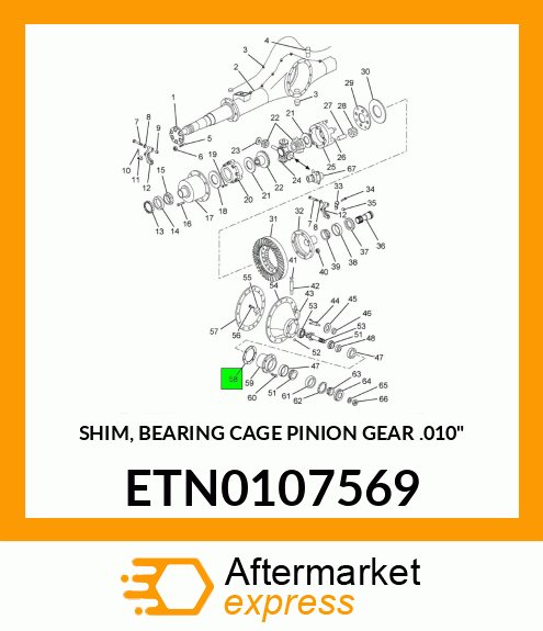 SHIM, BEARING CAGE PINION GEAR .010" ETN0107569