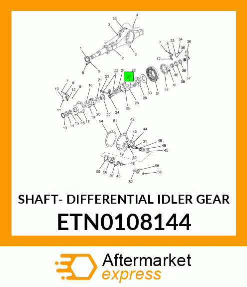 SHAFT- DIFFERENTIAL IDLER GEAR ETN0108144