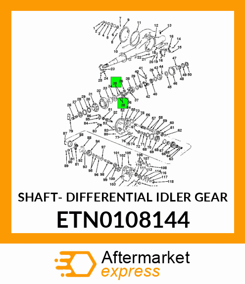 SHAFT- DIFFERENTIAL IDLER GEAR ETN0108144