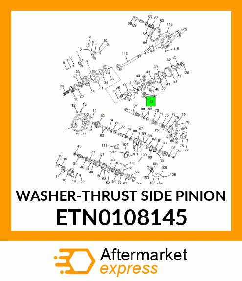 WASHER-THRUST SIDE PINION ETN0108145