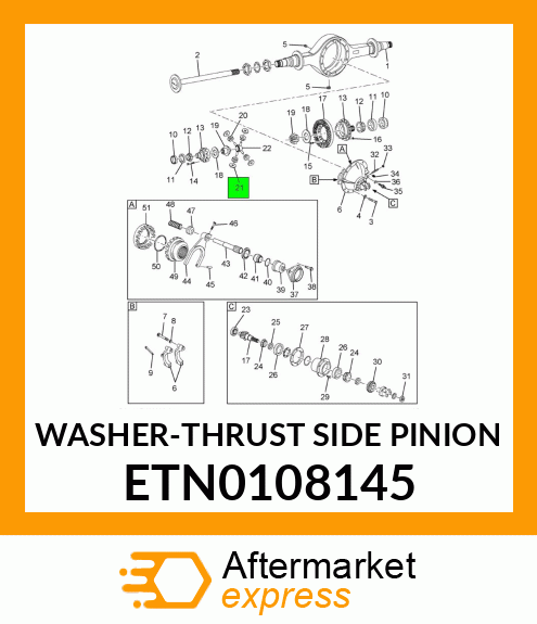 WASHER-THRUST SIDE PINION ETN0108145