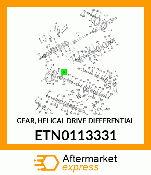 GEAR, HELICAL DRIVE DIFFERENTIAL ETN0113331