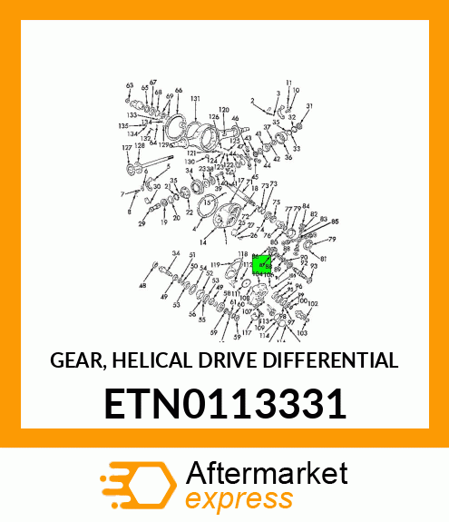 GEAR, HELICAL DRIVE DIFFERENTIAL ETN0113331