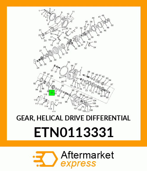 GEAR, HELICAL DRIVE DIFFERENTIAL ETN0113331