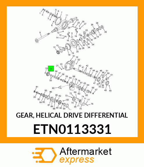 GEAR, HELICAL DRIVE DIFFERENTIAL ETN0113331