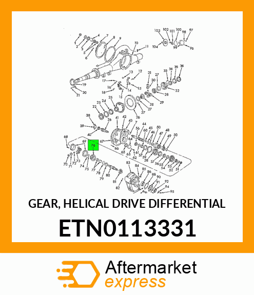 GEAR, HELICAL DRIVE DIFFERENTIAL ETN0113331