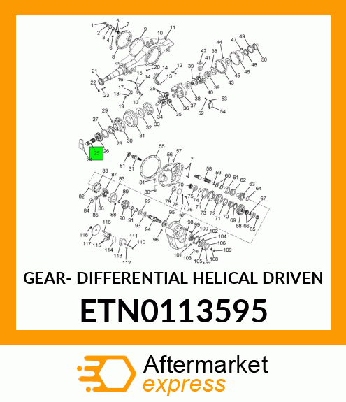 GEAR- DIFFERENTIAL HELICAL DRIVEN ETN0113595