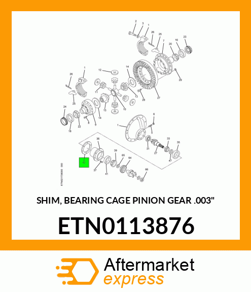 SHIM, BEARING CAGE PINION GEAR .003" ETN0113876